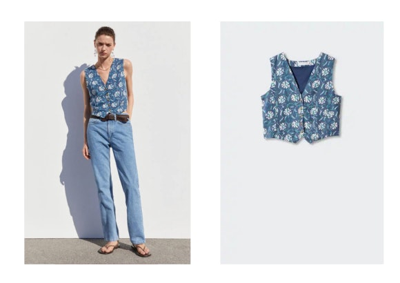 Chaleco estampado de Mango