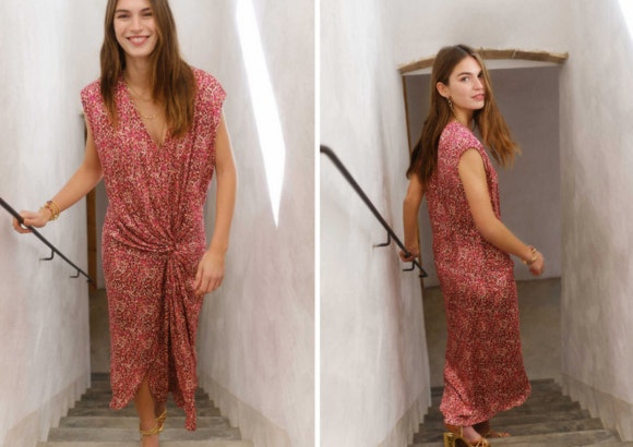 Sara Vestido midi estampado de Hoss Intropia