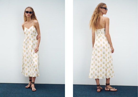 VESTIDO MIDI ESTAMPADO de Zara