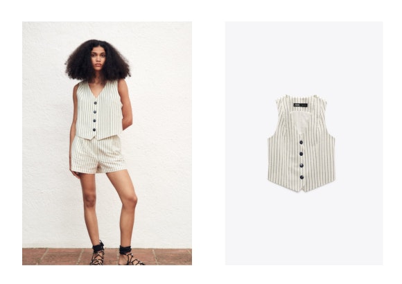 Chaleco de rayas de Zara