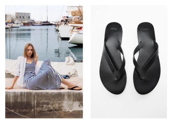 Chanclas de piel de Mango
