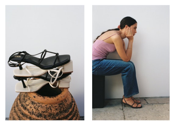 Sandalias con tacón de Zara