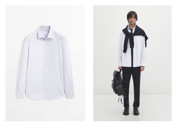 Camisa Oxford de Algodón Massimo Dutti