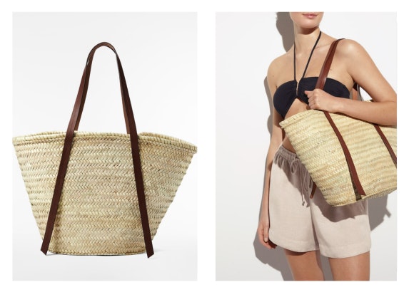 Bolso de esparto de Oysho