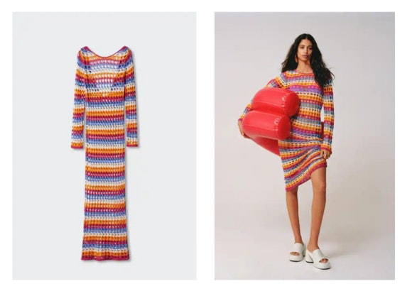 Vestido de crochet de Mango