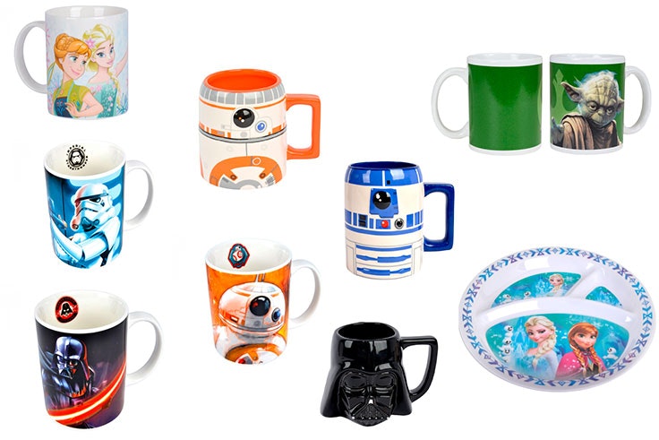 Taza Frozen (2,50€) / Tazas de Star Wars (3,99€) / Plato Frozen (1,90€) 