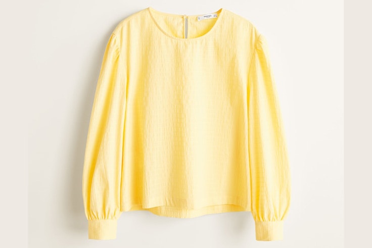 blusa-amarilla-manga-abullonada-mango
