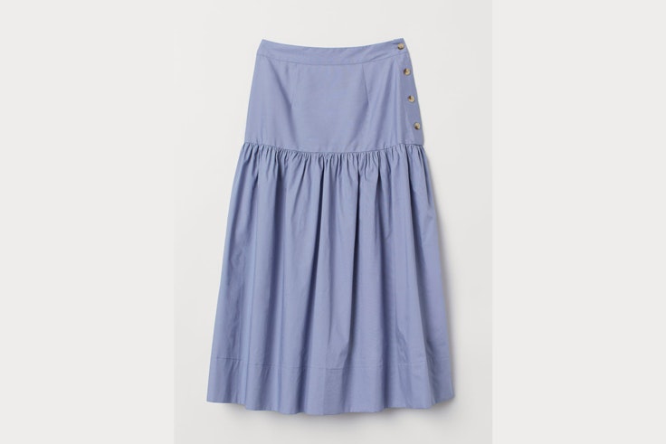 falda-azul-volante-hm