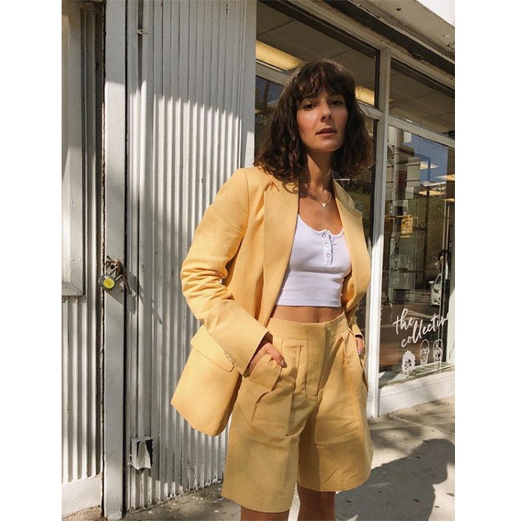 Alyssa bermuda blazer colores pastel