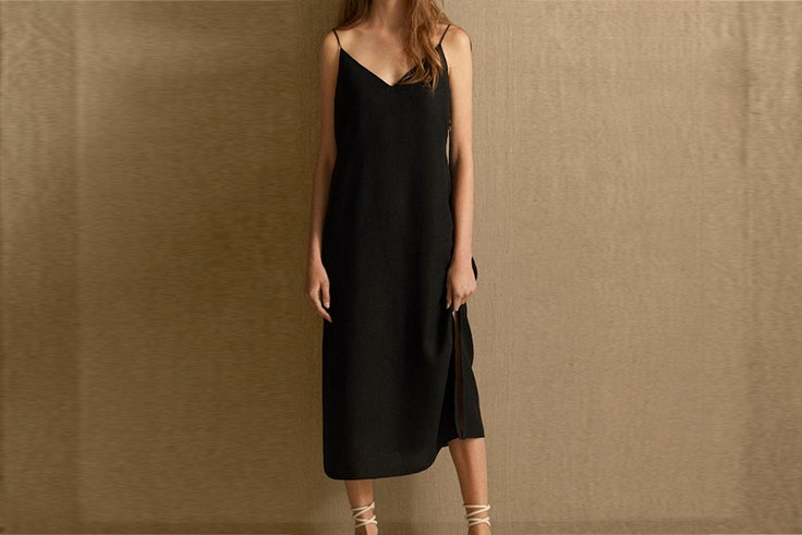 vestido negro massimo dutti