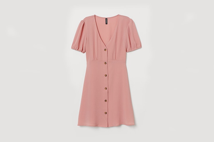 vestido rosa h&m color pastel