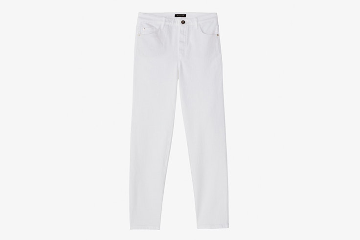 pantalon largo blanco massimo dutti