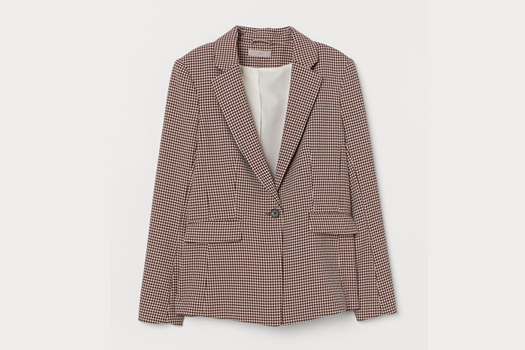 chaqueta cuadros americana hm