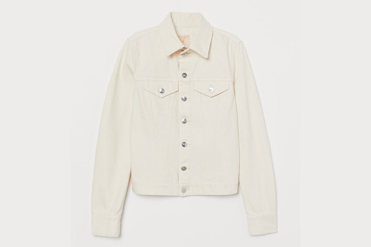 chaqueta vaquera blanca hm