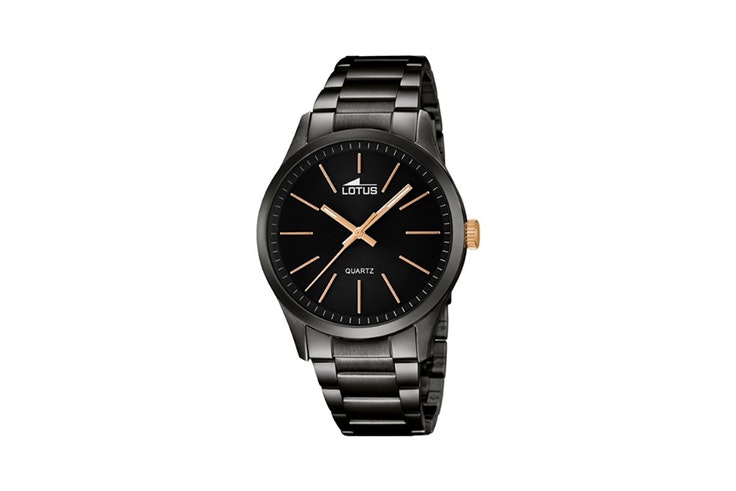 reloj negro lotus time road