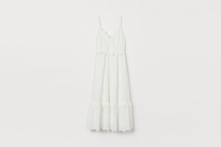 vestido blanco H&M el estilo de Belén Hostalet