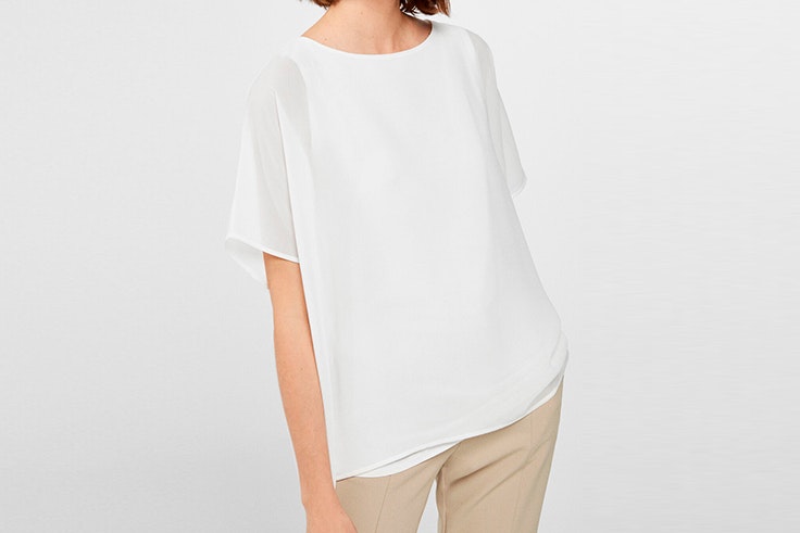 camiseta blanca cortefiel
