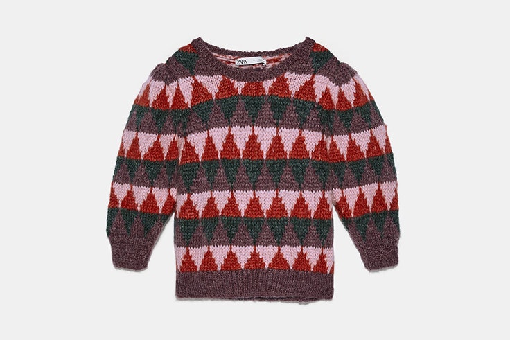 jersey de colores rombos zara