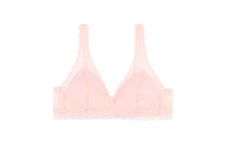 sujetador rosa claro encaje triangular havana tezenis