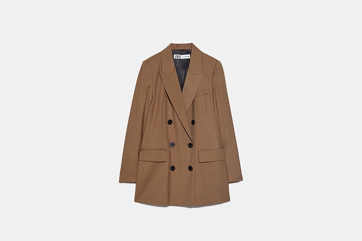 blazer cruzada camel zara María Tilve