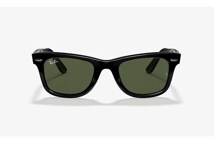 gafas de sol negras wayfarer ray ban sunglass hut