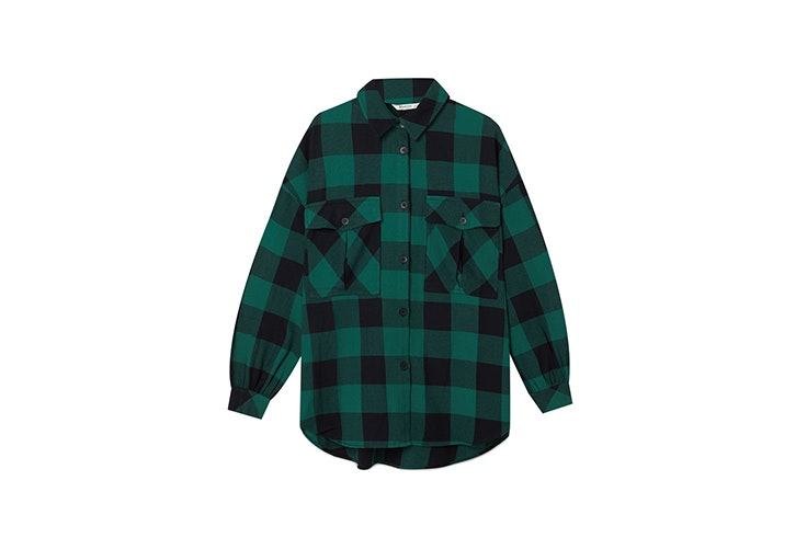 sobrecamisa verde de cuadros de stradivarius Black Friday 2019