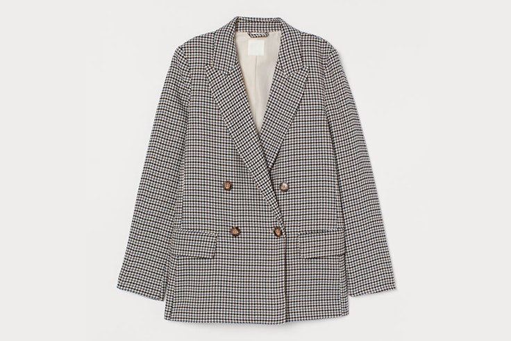 Chaqueta blazer de cuadros de H&M