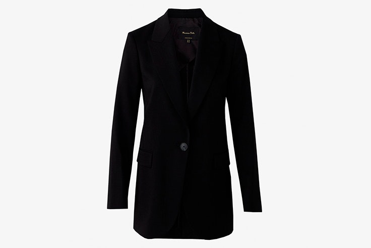 Chaqueta americana en color negro de Massimo Dutti