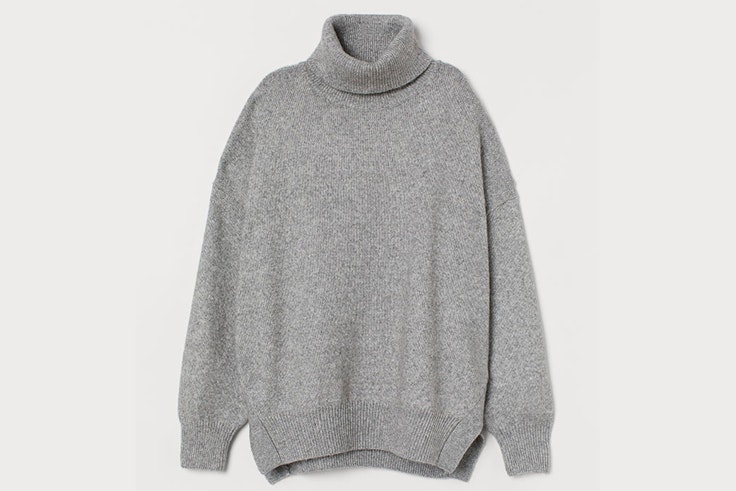 Jersey en color gris de cuello vuelto de H&M