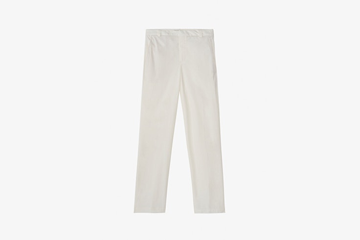 pantalon chino color beige slim fit de massimo dutti Melissa Villarreal