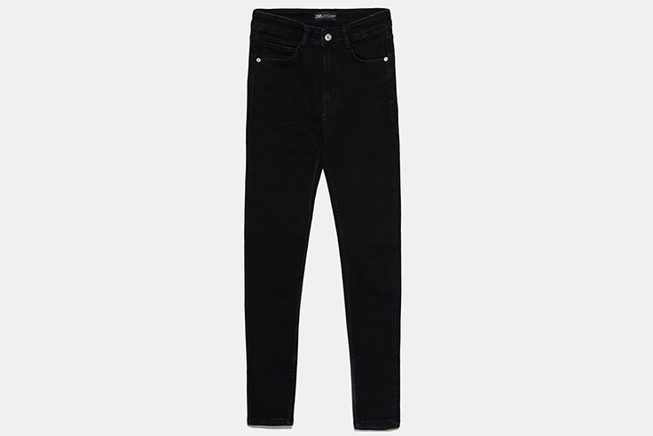 pantalones vaqueros negros pitillo nueva colección primavera 2020 zara