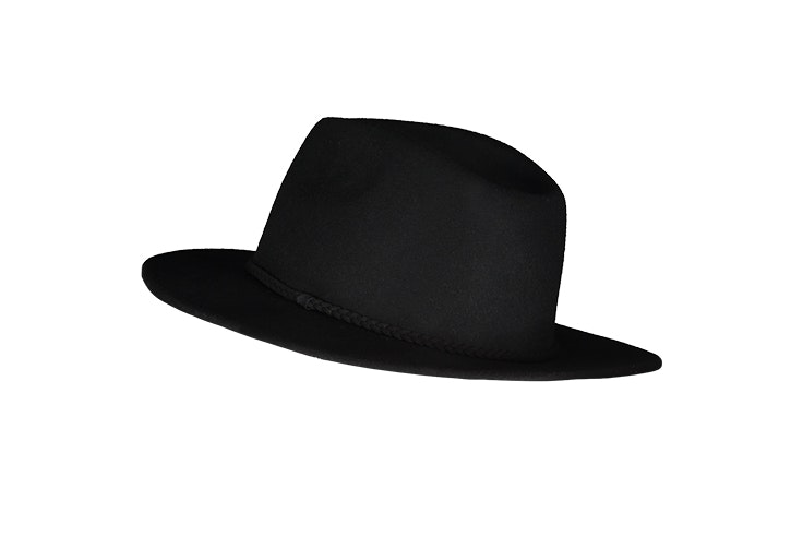 sombrero fedora negro new yorker prendas para el frío