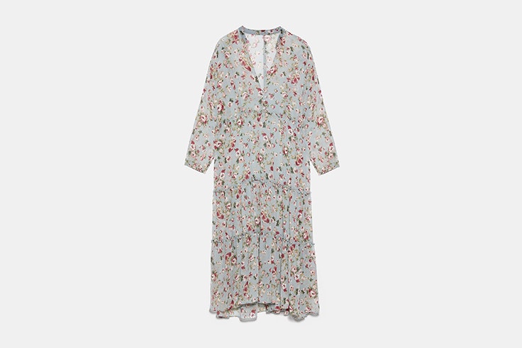 vestido estampado floral de zara vestidos de invierno