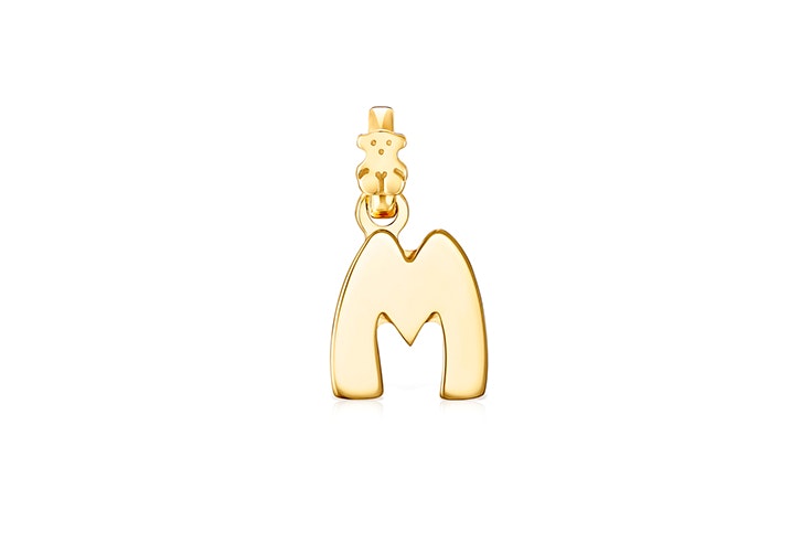 Colgante inicial "M" recubierta de oro de Tous