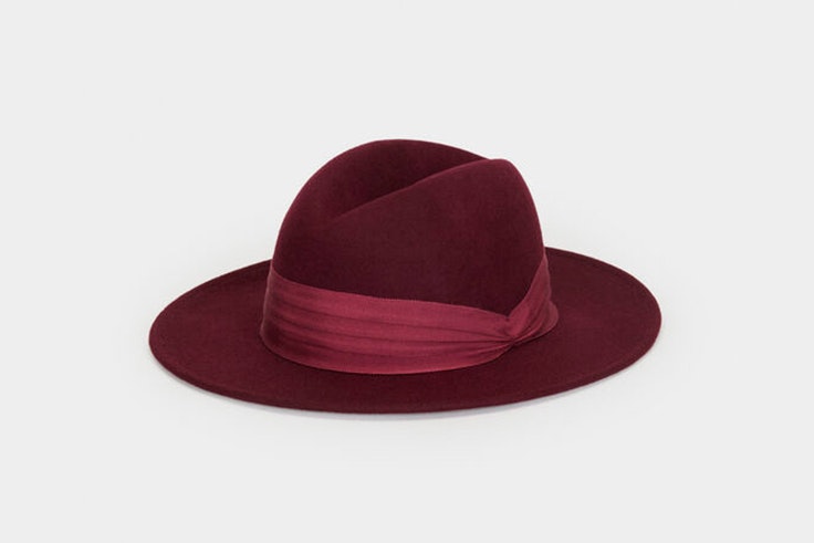 Sombrero de lana en color granate de Parfois