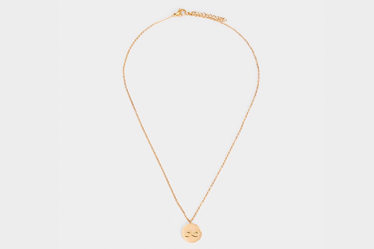 Colgante dorado con símbolo del infinito de Parfois