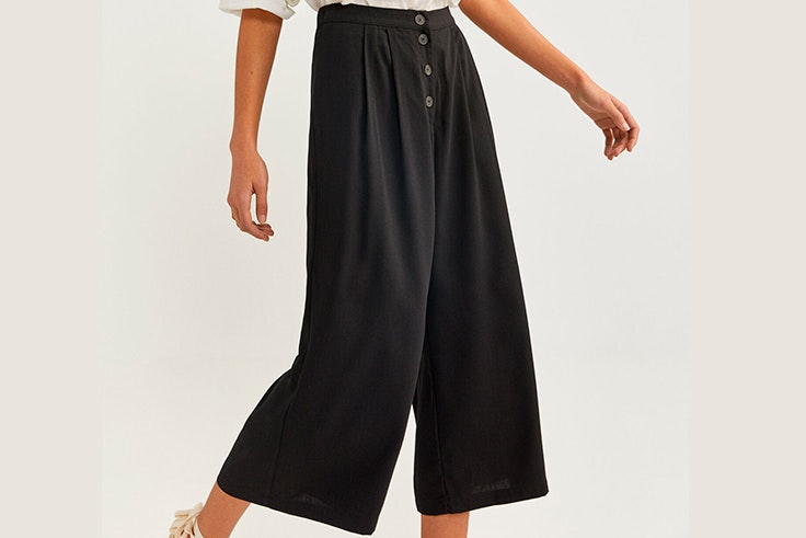 Pantalón negro holgado de Springfield