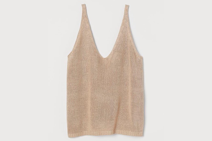 Top de punto en color beige de H&M