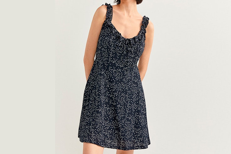 Vestido corto estampado de Springfield rebajas de valle real