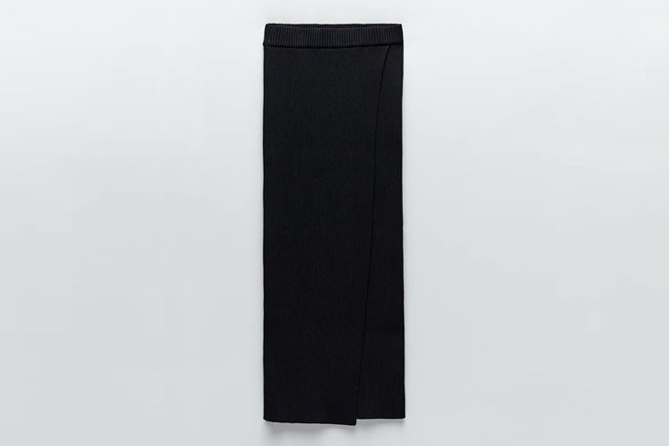 Falda de punto de Zara