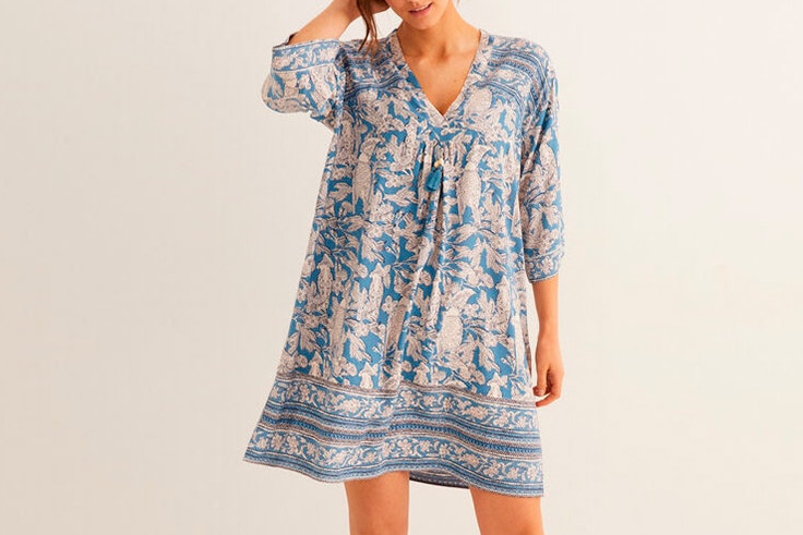 Túnica estampada en color azul de Women' Secret