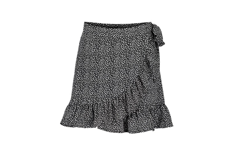 Falda estampada en tonos blanco y negro de New Yorker