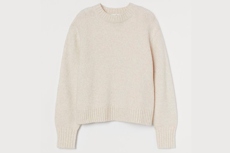 Jersey en punto suave beige claro de H&M prendas de punto