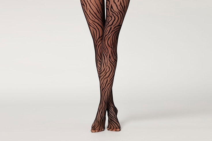 Medias de calzedonia cebra en color negro