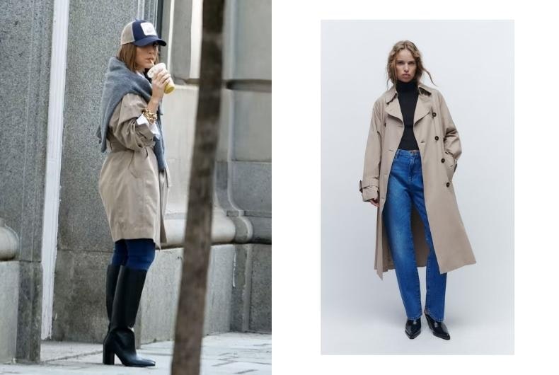 estilo tamara falcó gabardina