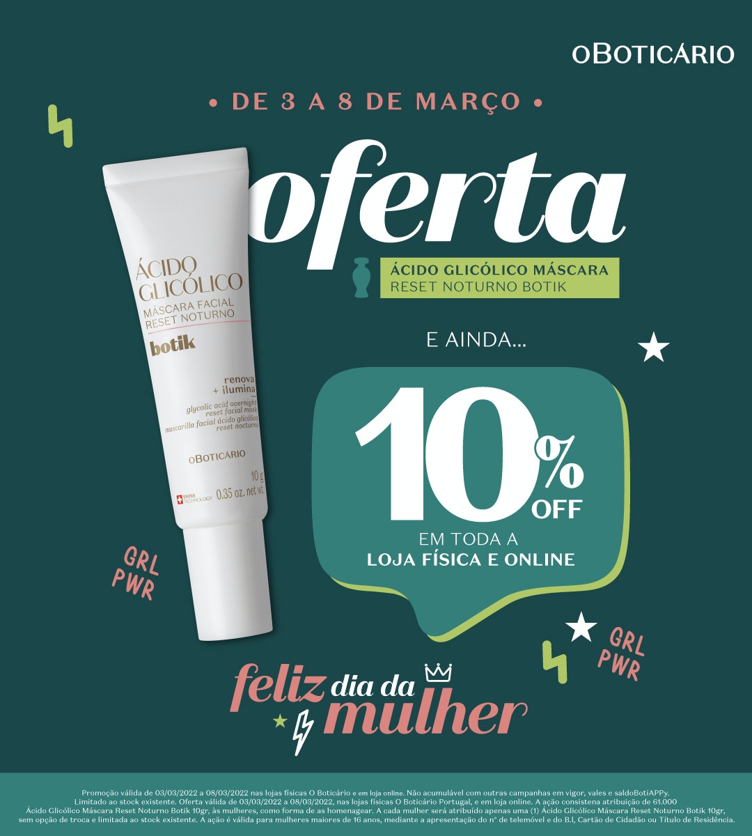 Temos uma oferta para todas as Mulheres!