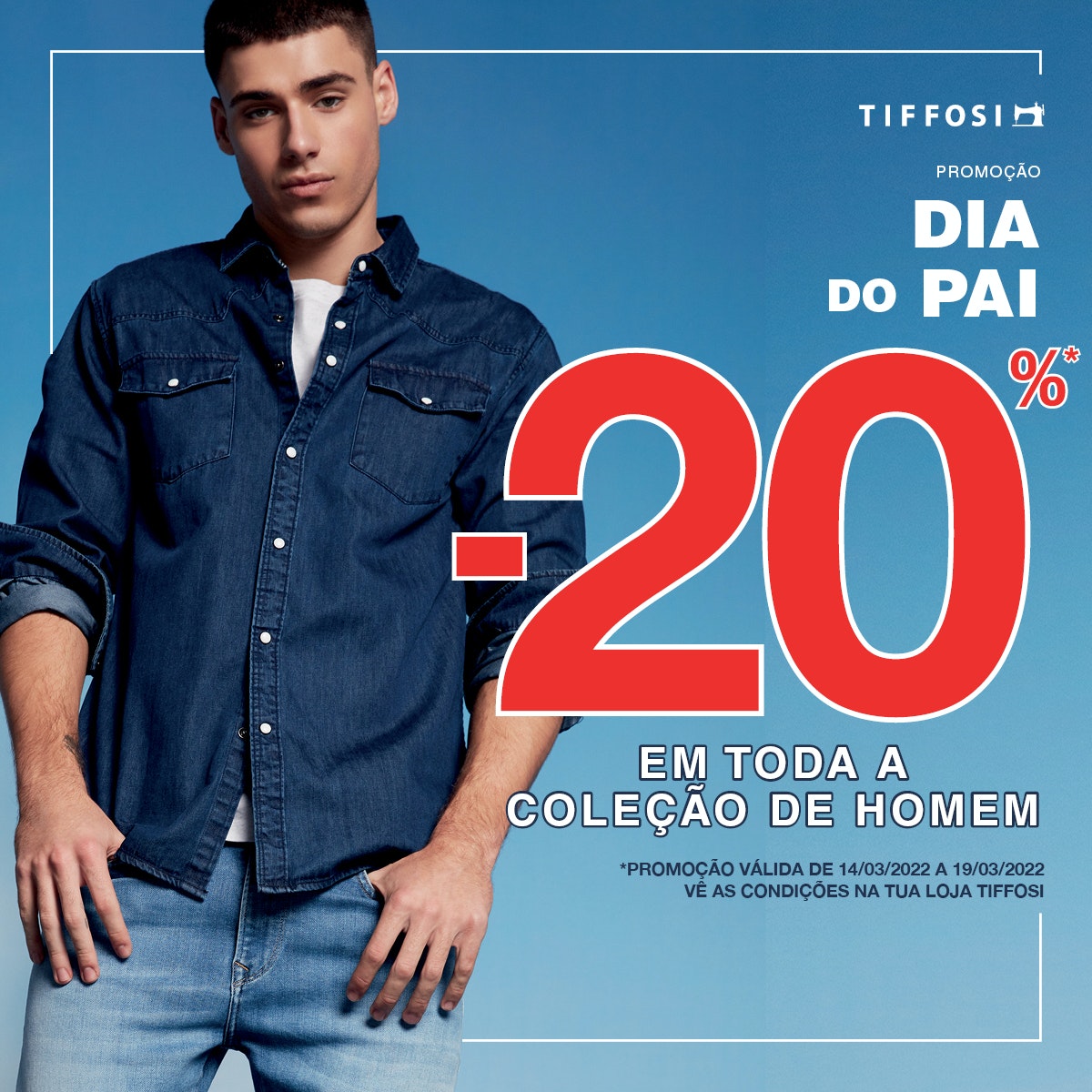 Celebra o Dia do Pai com 20% de desconto na coleção de Homem