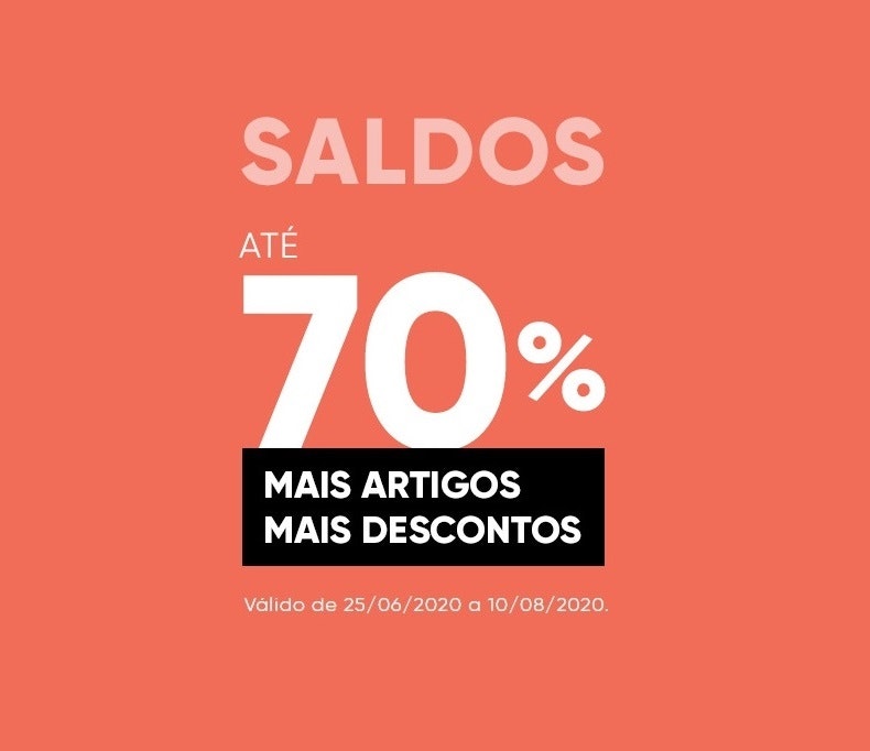 Saldos até -70%!