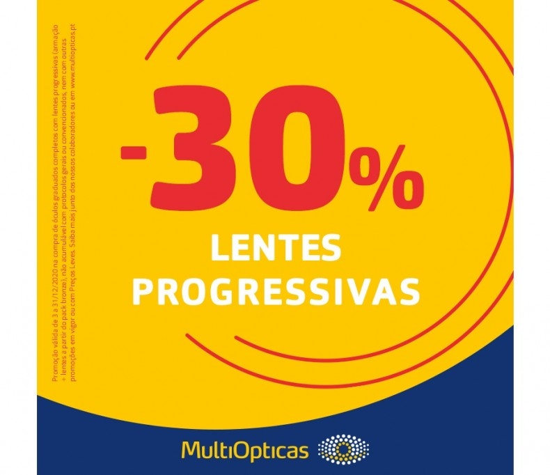 – 30% Lentes Progressivas