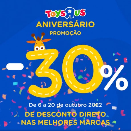 No nosso aniversário, 30% de desconto direto!